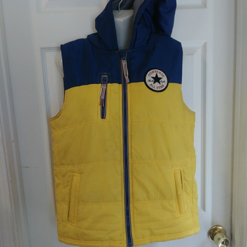 Boys Converse Puffer Coat Vest Jacket